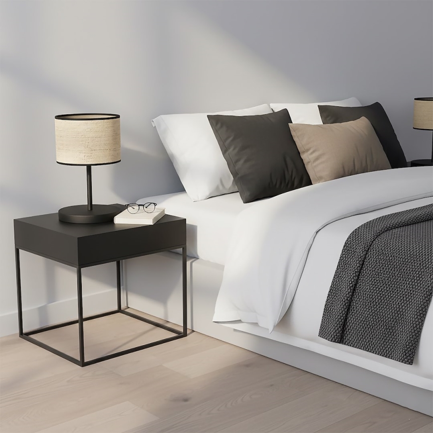 Lampada da tavolo ECO 1xE27/15W/230V beige/rattan