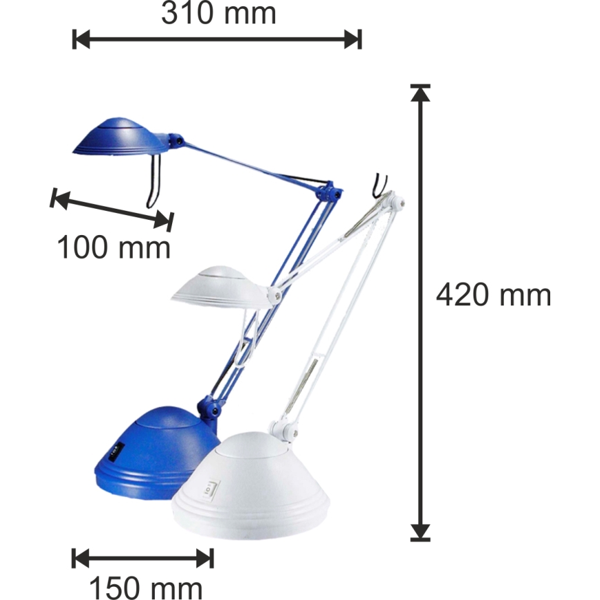 Lampada da tavolo ELA 1xGY6,35/50W/230V/12V blu