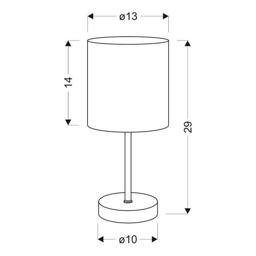 Lampada da tavolo EMILY 1xE14/40W/230V bianco/cromo lucido