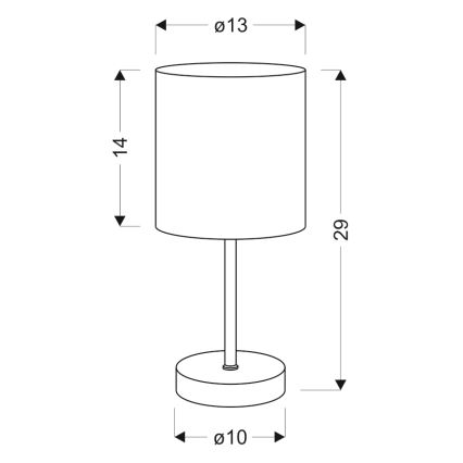 Lampada da tavolo EMILY 1xE14/40W/230V color crema/cromo lucido