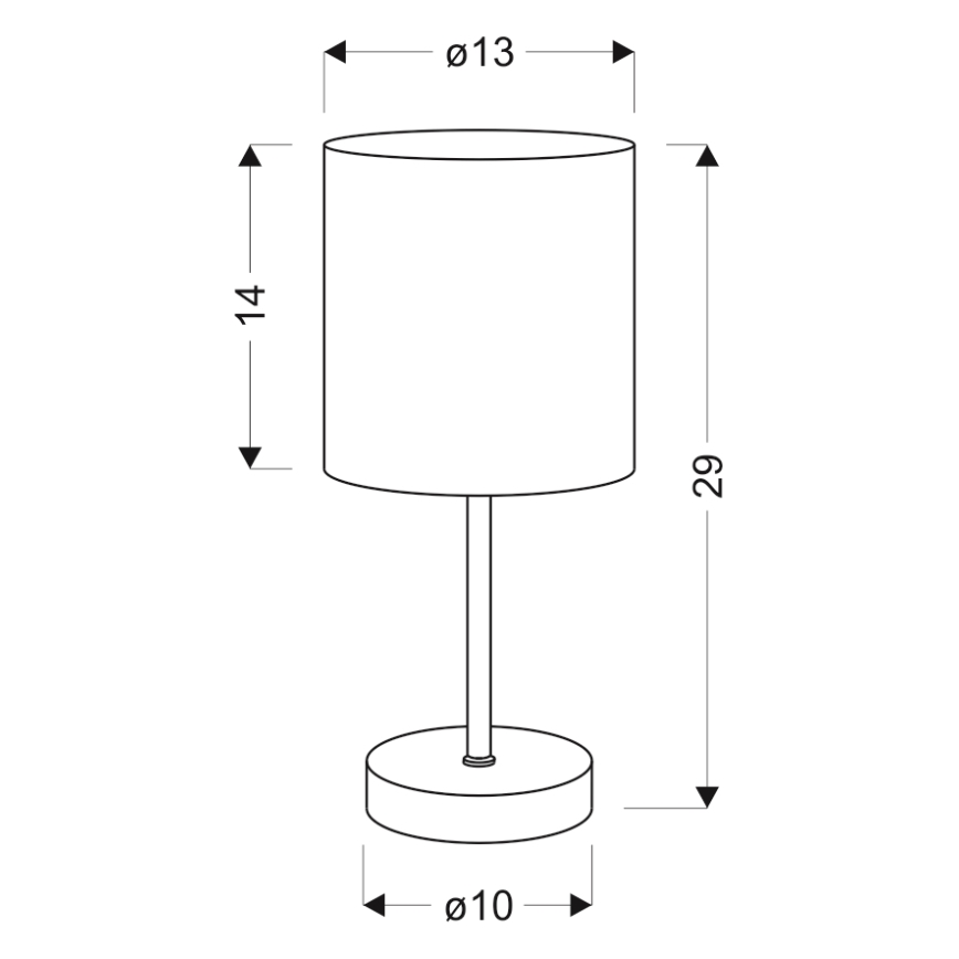 Lampada da tavolo EMILY 1xE14/40W/230V color crema/cromo lucido