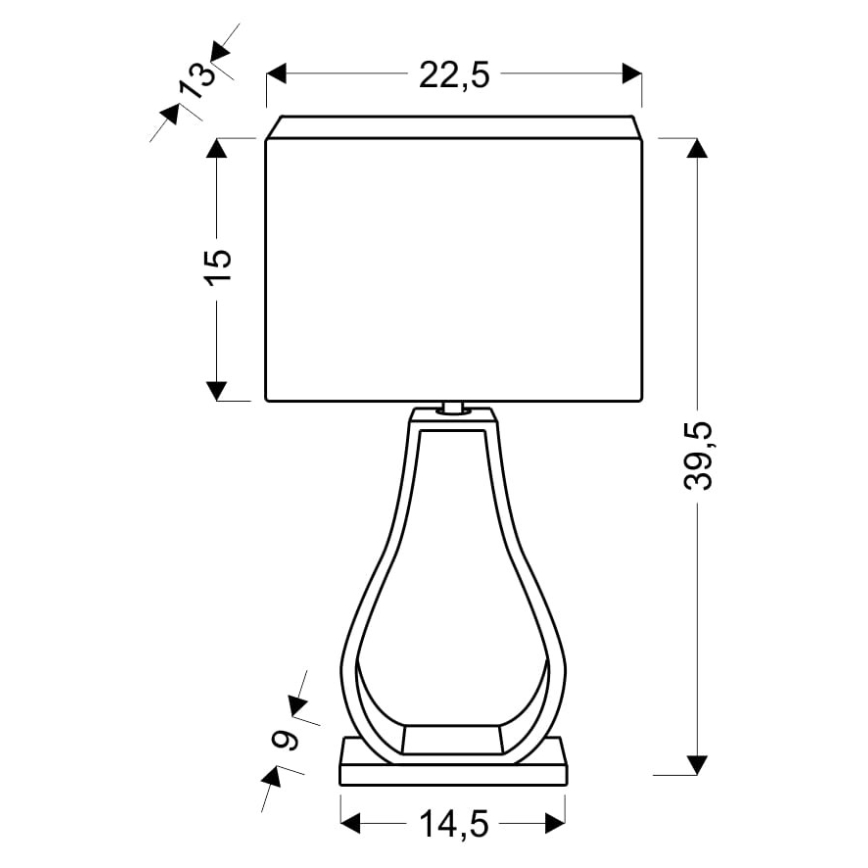 Lampada da tavolo FEMO 1xE14/40W/230V grigio/marrone