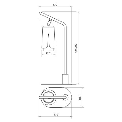 Lampada da tavolo FIORE 1xGU10/8W/230V bianco