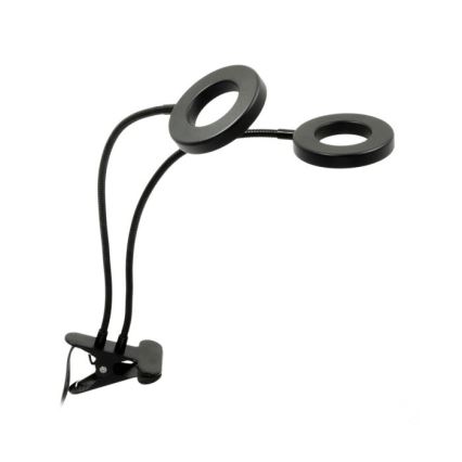 Lampada da tavolo flessibile a LED dimmerabile con clip per la coltivazione di piante VITARO 2xLED/4W/230V nero