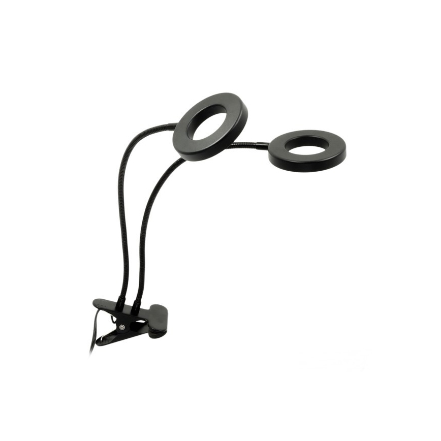 Lampada da tavolo flessibile a LED dimmerabile con clip per la coltivazione di piante VITARO 2xLED/4W/230V nero