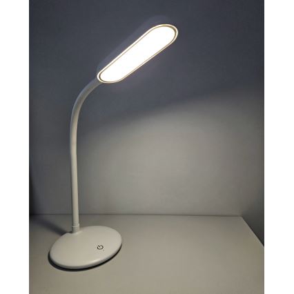 Lampada da tavolo flessibile a LED dimmerabile LED/6W/5V USB 1200 mAh bianco