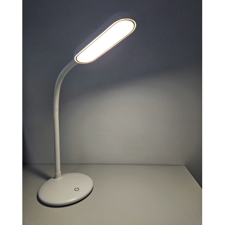 Lampada da tavolo flessibile a LED dimmerabile LED/6W/5V USB 1200 mAh bianco