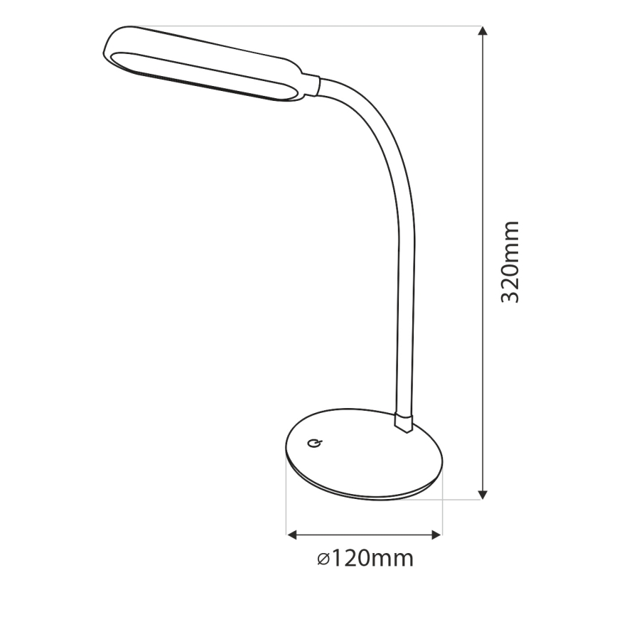 Lampada da tavolo flessibile a LED dimmerabile LED/6W/5V USB 1200 mAh bianco