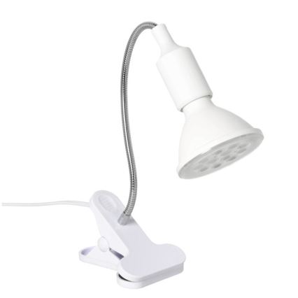 Lampada da tavolo flessibile con clip per coltivazione piante PLANTY 1xE27/30W/230V bianca