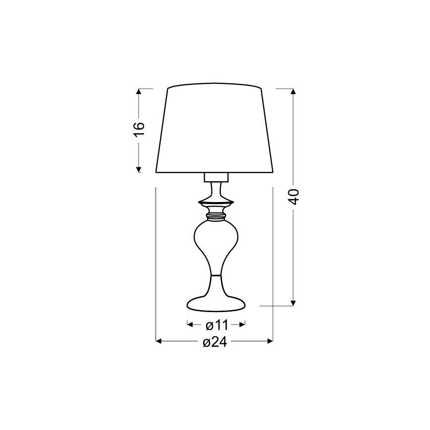 Lampada da tavolo GILLENIA 1xE27/60W/230V