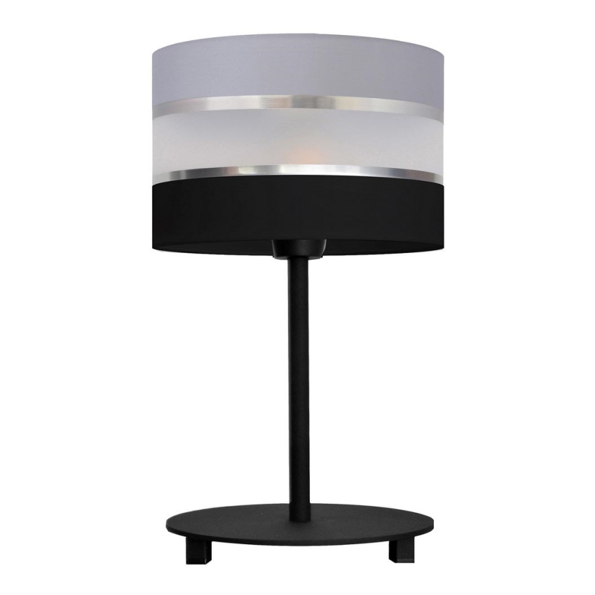 Lampada da tavolo HELEN 1xE27/15W/230V nero/grigio/argento