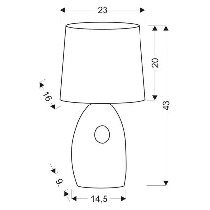 Lampada da tavolo HIERRO 1xE27/60W/230V nero/oro