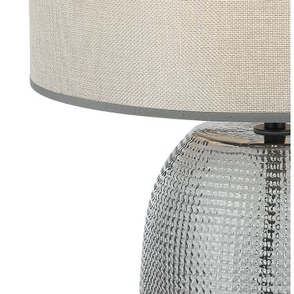 Lampada da tavolo JENIFER 1xE27/40W/230V grigio/fumé