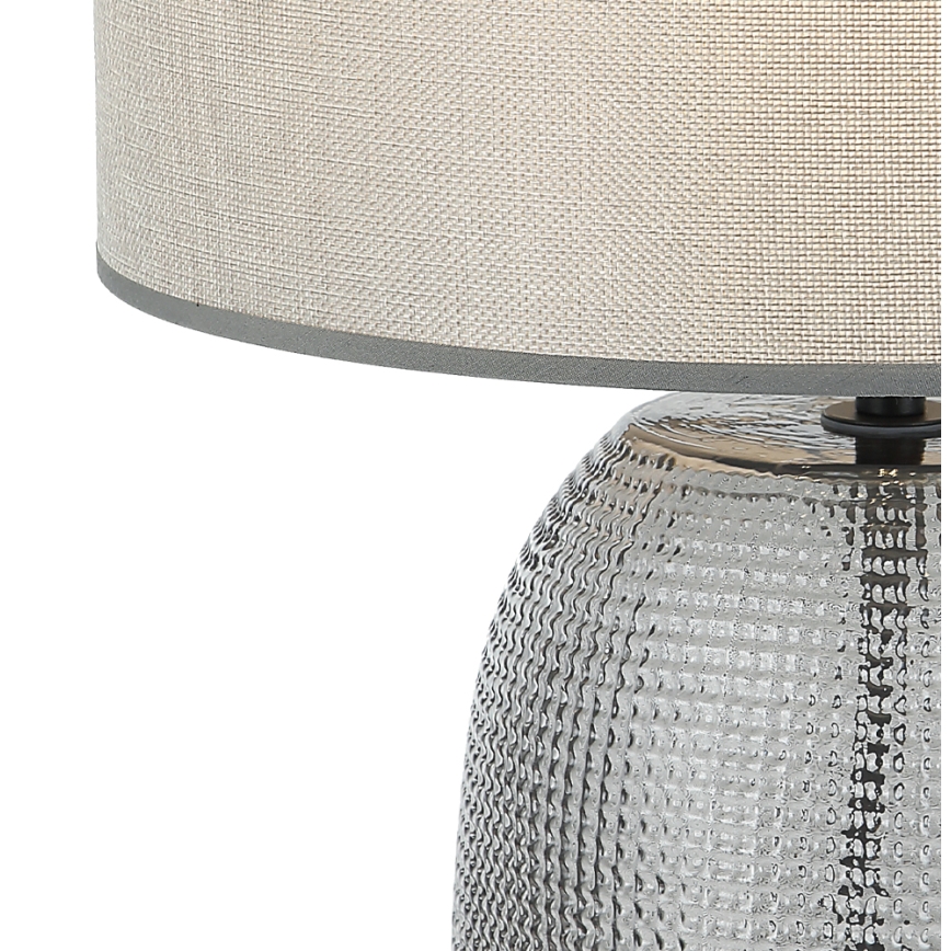 Lampada da tavolo JENIFER 1xE27/40W/230V grigio/fumé