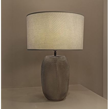Lampada da tavolo JENIFER 1xE27/40W/230V grigio/fumé