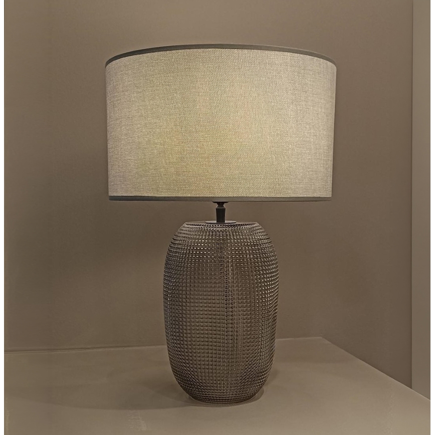 Lampada da tavolo JENIFER 1xE27/40W/230V grigio/fumé