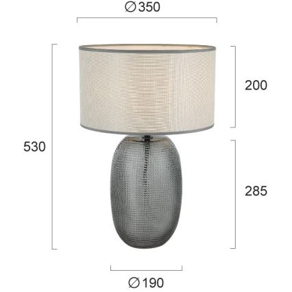Lampada da tavolo JENIFER 1xE27/40W/230V grigio/fumé