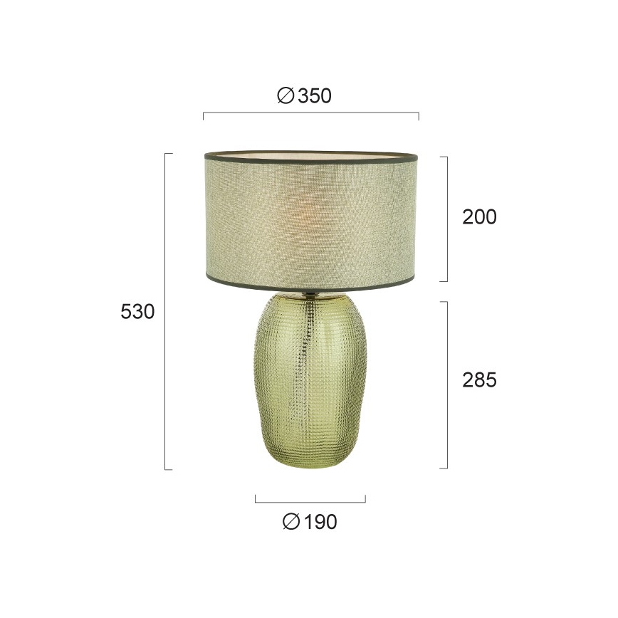 Lampada da tavolo JENIFER 1xE27/40W/230V verde