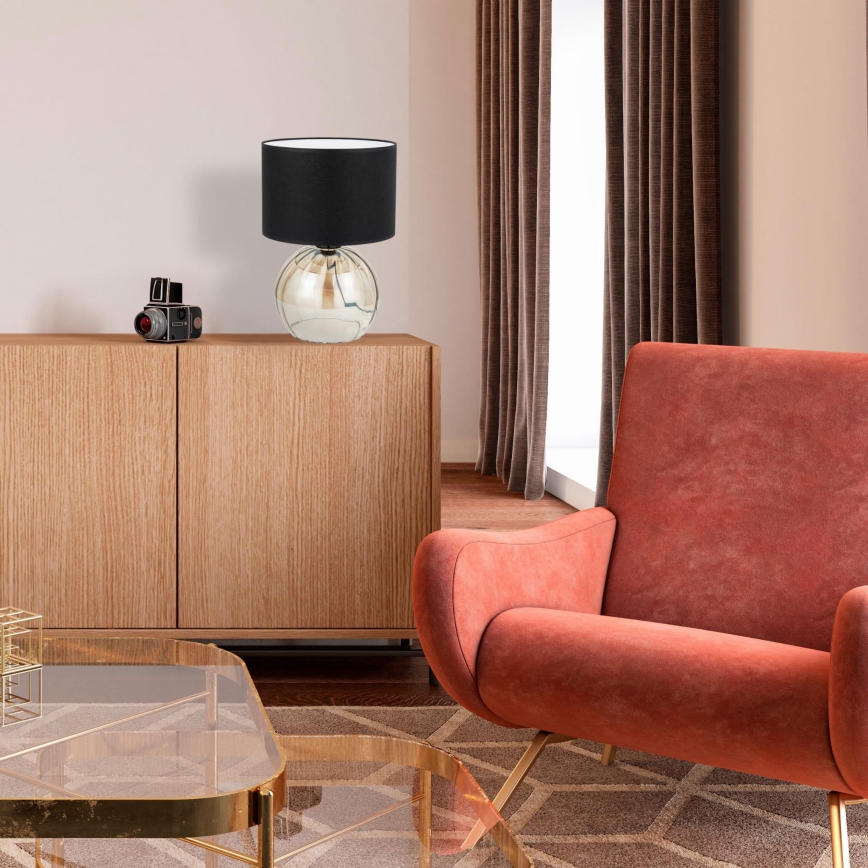 Lampada da tavolo JETTE 1xE27/15W/230V nero/beige