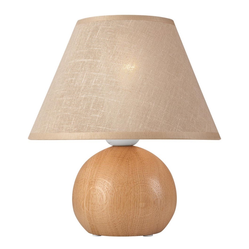 Lampada da tavolo JUTA 1xE27/60W/230V quercia/beige