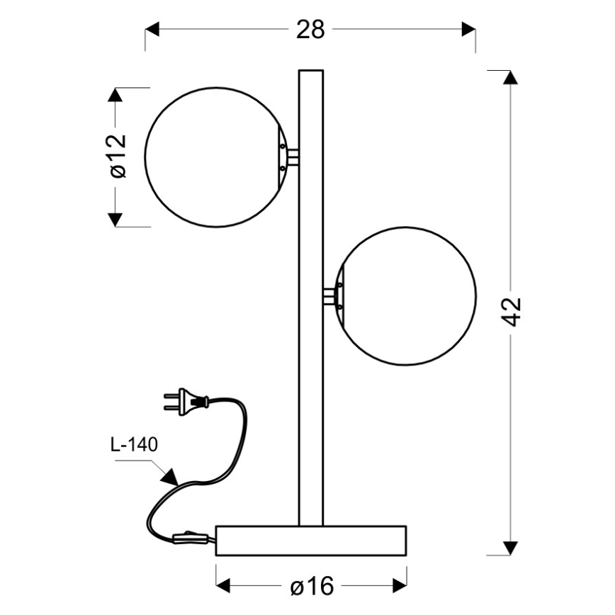 Lampada da tavolo KAMA 2xG9/28W/230V