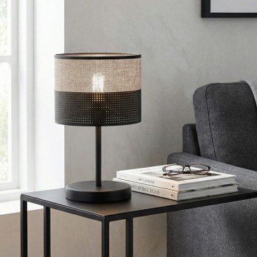 Lampada da tavolo KARBON 1xE27/15W/230V nera/grigia