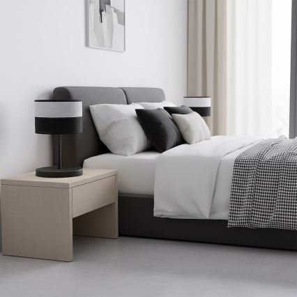 Lampada da tavolo KARBON 1xE27/15W/230V nera/grigia