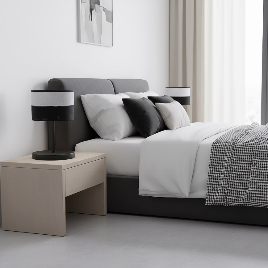 Lampada da tavolo KARBON 1xE27/15W/230V nera/grigia