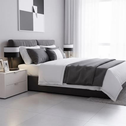 Lampada da tavolo KARBON 1xE27/15W/230V nera/grigia