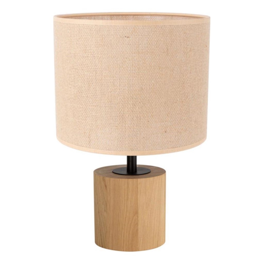 Lampada da tavolo KRETA 1xE27/25W/230V quercia/arancione quercia