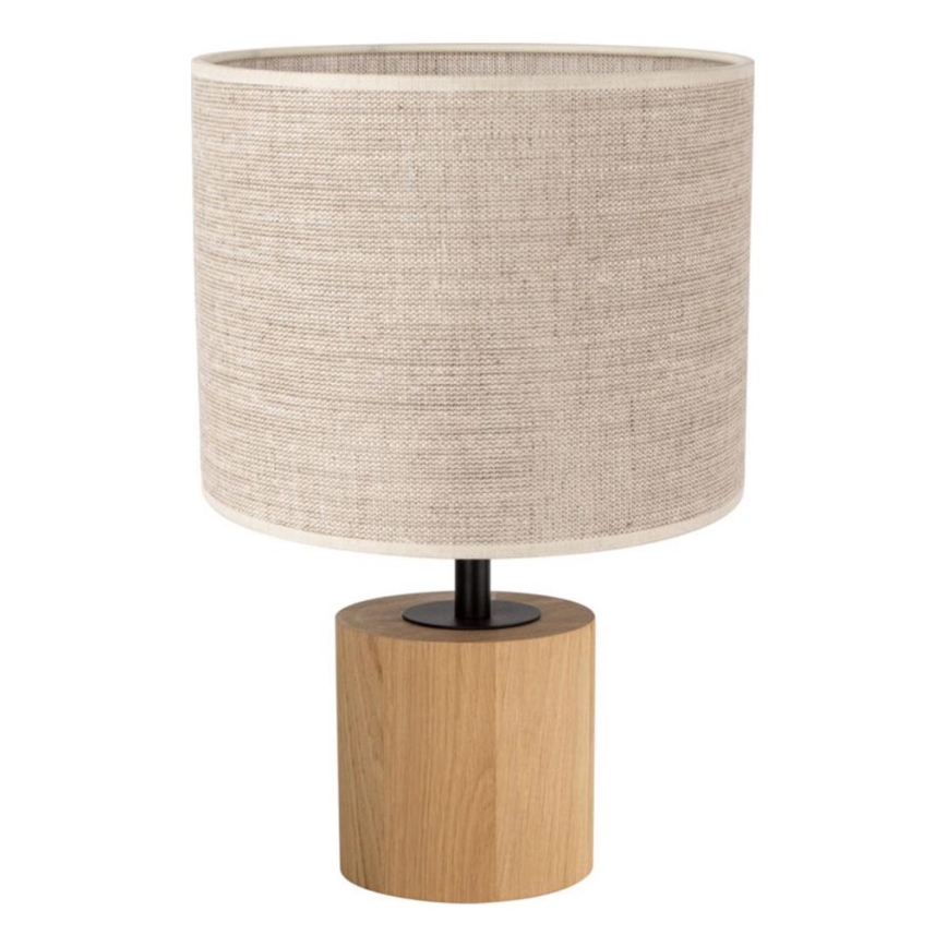 Lampada da tavolo KRETA 1xE27/25W/230V quercia/beige quercia