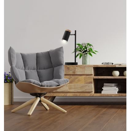 Lampada da tavolo LAGOS 1xGU10/15W/230V nero/marrone