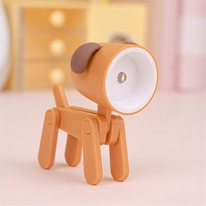 Lampada da tavolo LED/0,06W/3xLR41 cane arancione