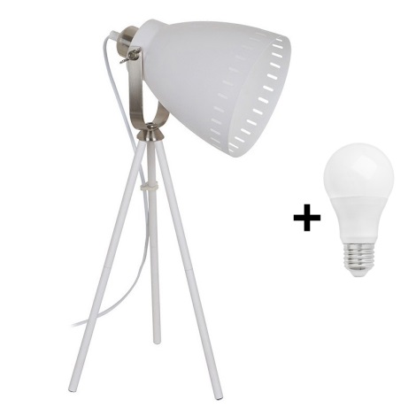 Lampada da tavolo LED 1xE27/10W/230V bianca 52cm