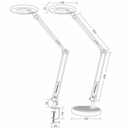 Lampada da tavolo LED BIANCA LED/8W/230V