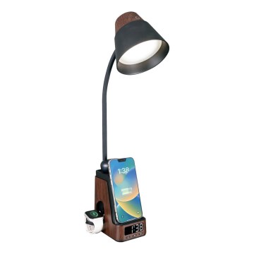 Lampada da tavolo LED+CCT dimmerabile con ricarica wireless QI IDEAL LED/8W/230V 2700/4000/5000K marrone