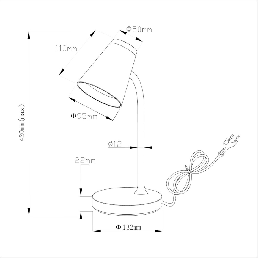 Lampada da tavolo LED CHICO LED/4,5W/230V nero