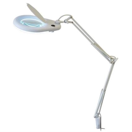 Lampada da tavolo LED con lente d'ingrandimento LED/9W/230V bianco/cromo lucido