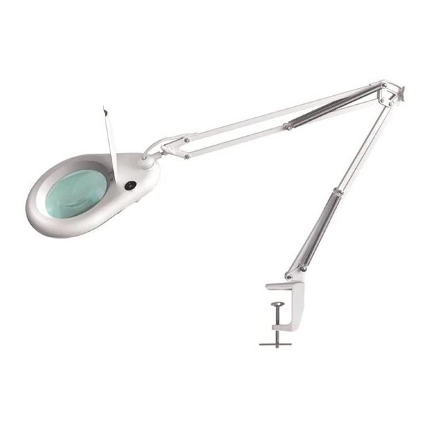Lampada da tavolo LED con lente d'ingrandimento LED/9W/230V bianco/cromo lucido