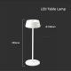 Lampada da tavolo LED da esterno dimmerabile touch LED/2W/5V 4400 mAh IP54 bianca