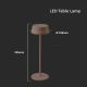 Lampada da tavolo LED da esterno dimmerabile touch ricaricabile LED/2W/5V 4400 mAh IP54 marrone