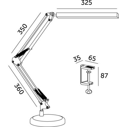 Lampada da tavolo LED dimmerabile 2in1 USB TENUIX LED/14W/5V 3000-6000K
