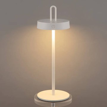 Lampada da tavolo LED dimmerabile a sfioramento ricaricabile per esterni SHINE LED/1,5W/3,7V 3000 mAh IP44 bianco