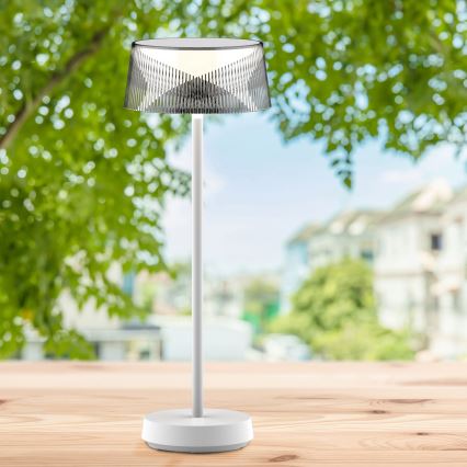 LED Dimmerabile touch per esterni lampada da tavolo CASABLANCA LED/3,4W/5V USB 3600 mAh IP44 bianco