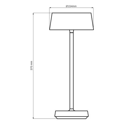 LED Dimmerabile touch per esterni lampada da tavolo CASABLANCA LED/3,4W/5V USB 3600 mAh IP44 bianco
