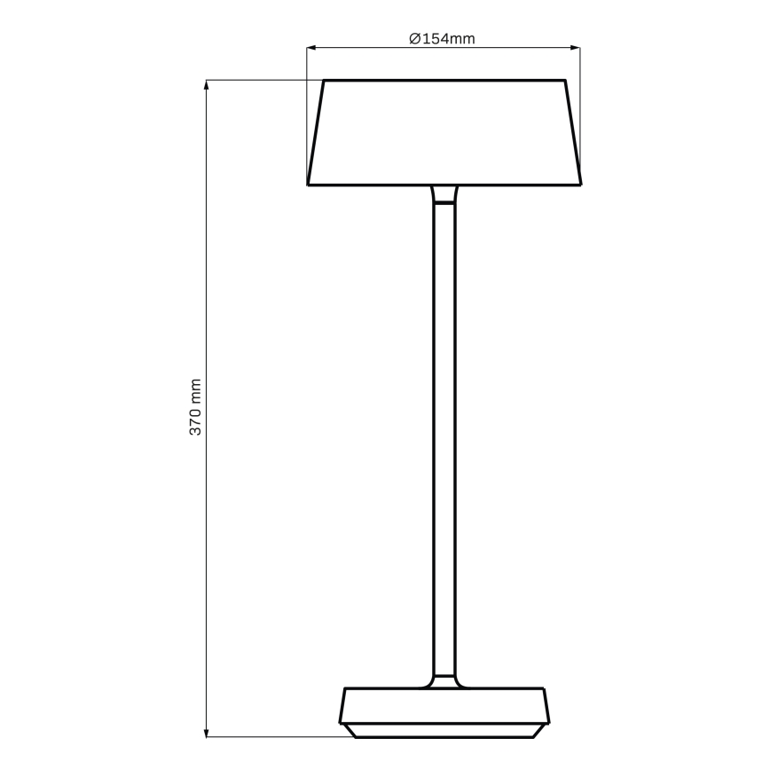 LED Dimmerabile touch per esterni lampada da tavolo CASABLANCA LED/3,4W/5V USB 3600 mAh IP44 bianco
