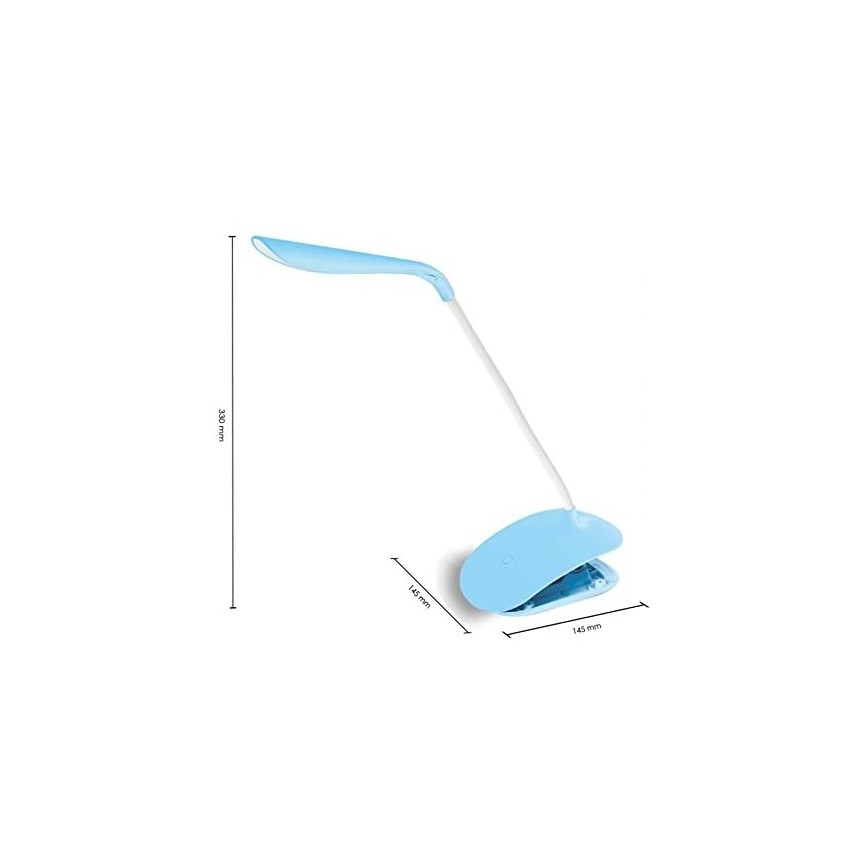 Lampada da tavolo LED dimmerabile con clip LED/3,5W/230V blu