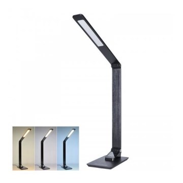 Lampada da tavolo LED dimmerabile con display LED/8W/230V nero