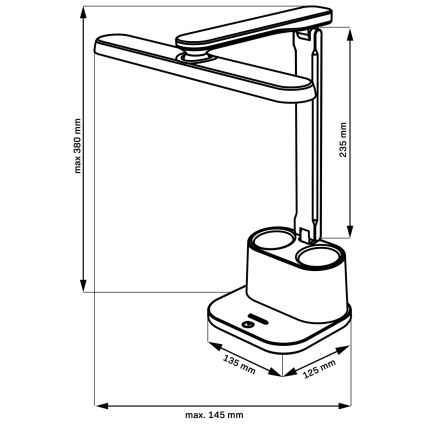 Lampada da tavolo LED dimmerabile con funzione Touch BARI LED/6W/230V bianco