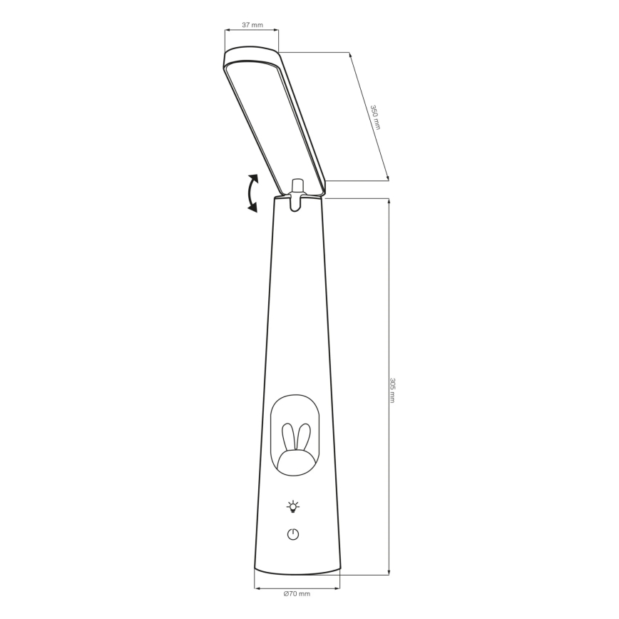 Lampada da tavolo LED dimmerabile con funzione Touch BUNNY LED/7W/230V 2700/4000/6500K bianco